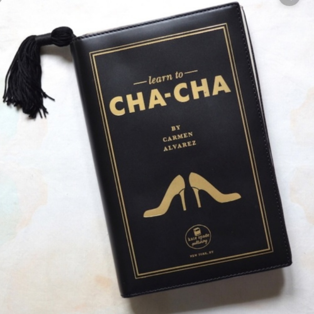 kate spade learn to cha cha leather clutch bag nwot